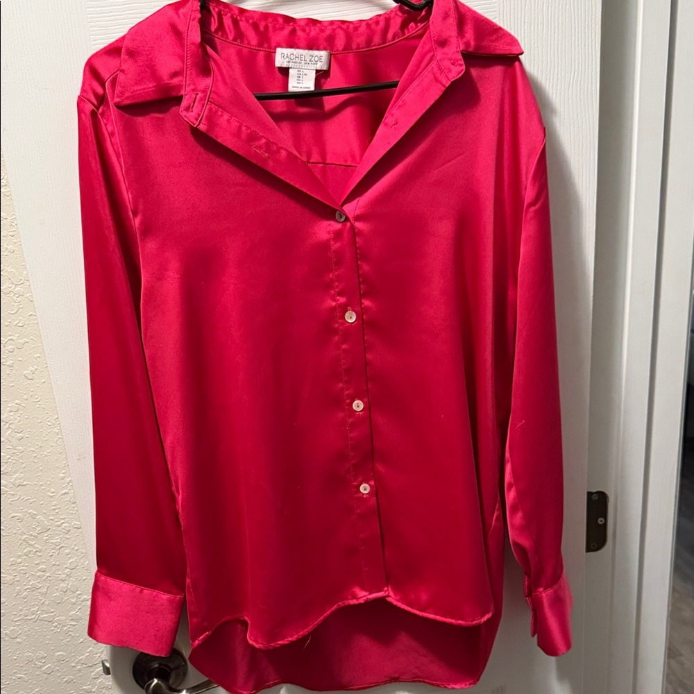 Rachel Zoe Women's Red Satin Blouse